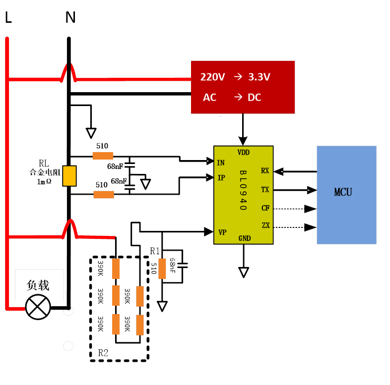 贝岭BL0940免校准电能计量芯片